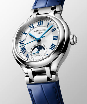 LONGINES 浪琴 PrimaLuna  新月系列羅馬時標月相優雅機械女錶 34mm L81264712