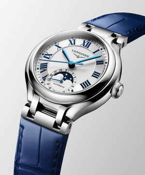 LONGINES 浪琴 PrimaLuna  新月系列羅馬時標月相優雅機械女錶 34mm L81264712