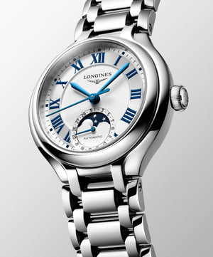 LONGINES 浪琴 PrimaLuna  新月系列羅馬時標月相優雅機械女錶 34mm L81264716