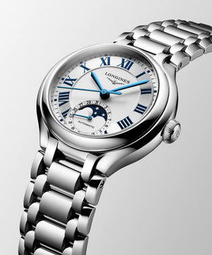 LONGINES 浪琴 PrimaLuna  新月系列羅馬時標月相優雅機械女錶 34mm L81264716