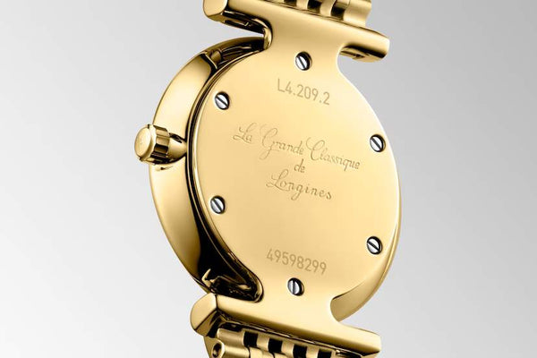 LONGINES 浪琴嘉嵐系列超薄石英黃金色PVD腕錶 24mm L42092378