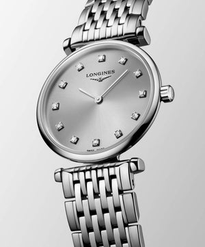 LONGINES 浪琴嘉嵐超薄鑽面石英腕錶 24mm L42094706