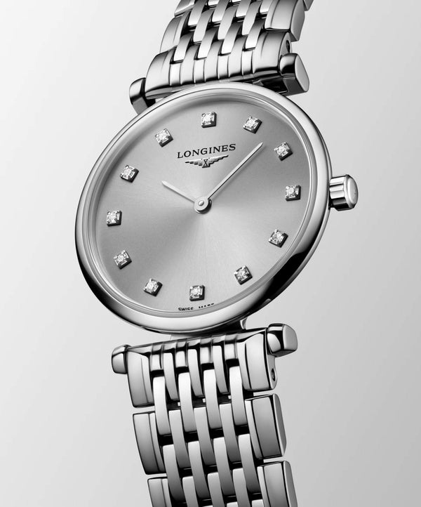 LONGINES 浪琴嘉嵐超薄鑽面石英腕錶 24mm L42094706