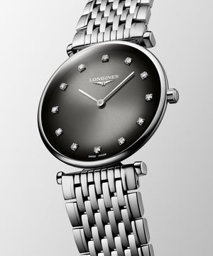 LONGINES 浪琴嘉嵐超薄鑽面石英腕錶 29mm L45124776