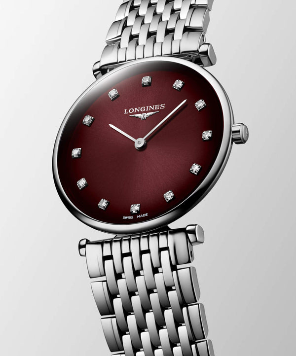 LONGINES 浪琴嘉嵐超薄鑽面石英腕錶 29mm L45124916