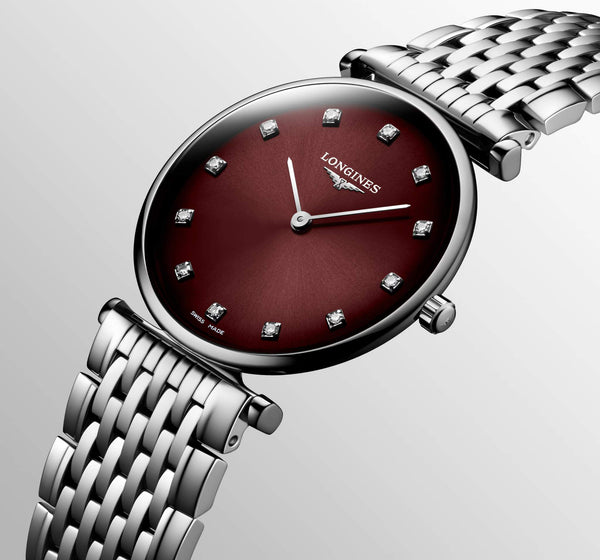LONGINES 浪琴嘉嵐超薄鑽面石英腕錶 29mm L45124916