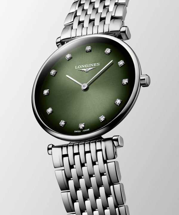 LONGINES 浪琴嘉嵐超薄鑽面石英腕錶 29mm L45124926