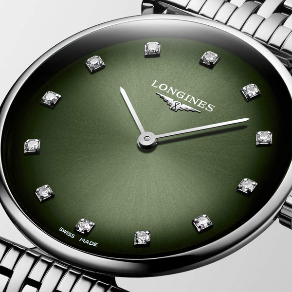 LONGINES 浪琴嘉嵐超薄鑽面石英腕錶 29mm L45124926