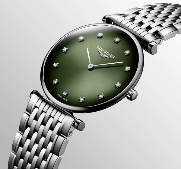 LONGINES 浪琴嘉嵐超薄鑽面石英腕錶 29mm L45124926