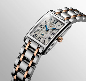 LONGINES 浪琴多情系列18k玫瑰金不銹鋼雙色優雅石英腕錶 20.80 X 32.00 mm L52555717 - 新萬國鐘錶