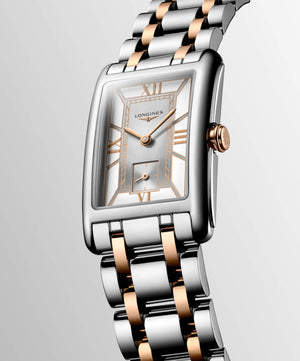LONGINES 浪琴 DolceVita 多情系列18k玫瑰金不銹鋼雙色優雅石英腕錶  23.30 X 37.00 mm L55125757