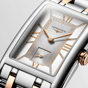 LONGINES 浪琴 DolceVita 多情系列18k玫瑰金不銹鋼雙色優雅石英腕錶  23.30 X 37.00 mm L55125757