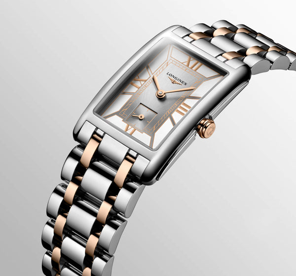 LONGINES 浪琴 DolceVita 多情系列18k玫瑰金不銹鋼雙色優雅石英腕錶  23.30 X 37.00 mm L55125757