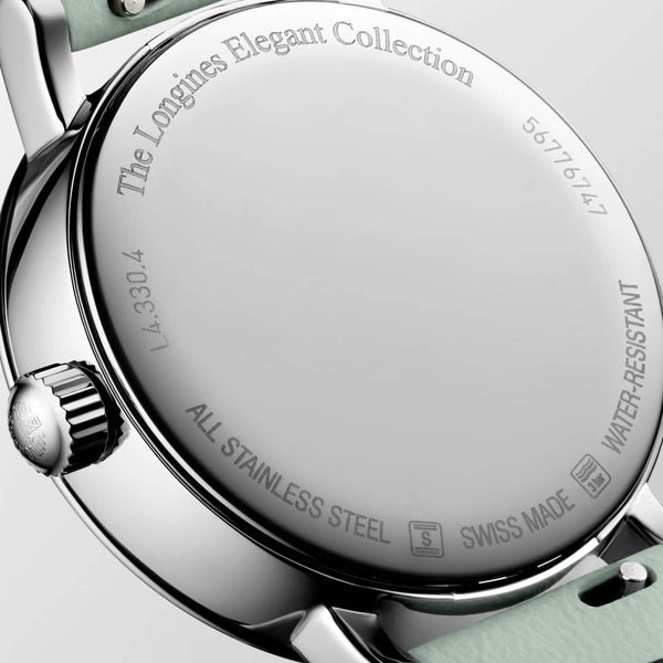 LONGINES 浪琴 Elegant 優雅系列不銹鋼月相羅馬時標石英錶 30mm L43304110