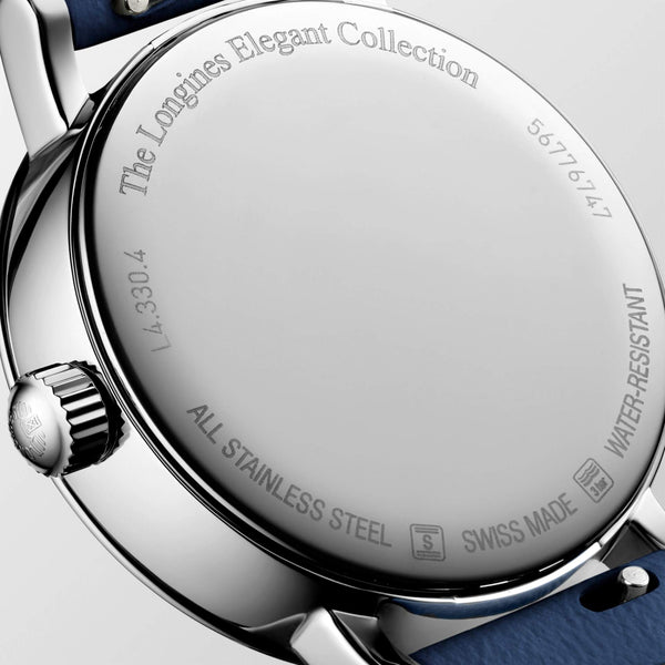 LONGINES 浪琴 Elegant 優雅系列不銹鋼月相羅馬時標石英錶 30mm L43304112