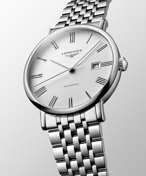 LONGINES 浪琴 Elegant 優雅系列羅馬刻度機械腕錶 41mm L49114116 - 新萬國鐘錶