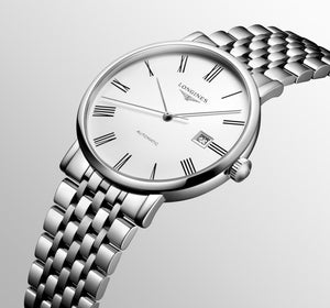 LONGINES 浪琴 Elegant 優雅系列羅馬刻度機械腕錶 41mm L49114116 - 新萬國鐘錶