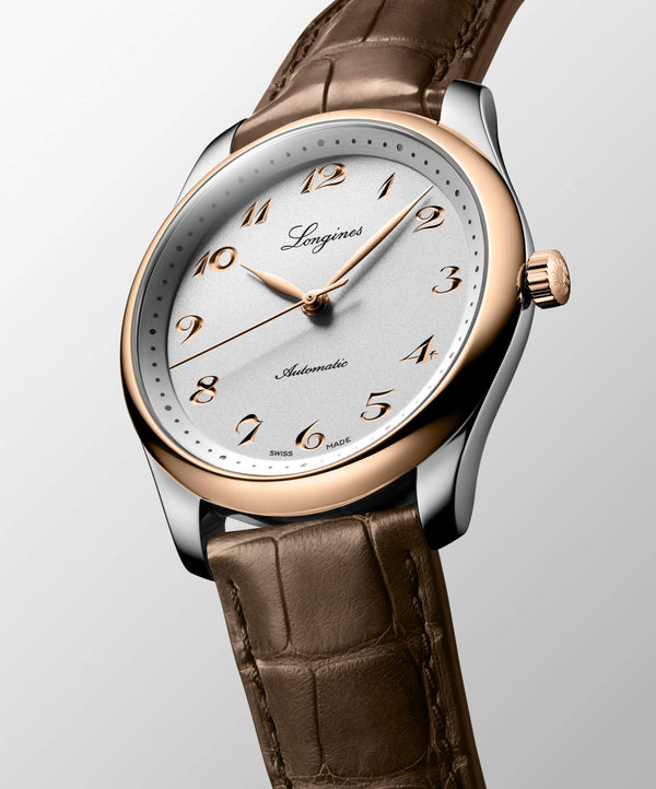 LONGINES 浪琴 Master 巨擘系列不銹鋼及18k玫瑰金腕錶 40mm L27935702