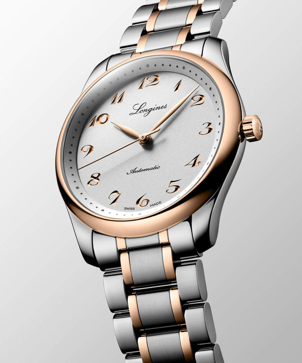 LONGINES 浪琴 Master 巨擘系列不銹鋼及18k玫瑰金腕錶 40mm L27935707