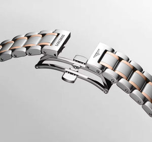 LONGINES 浪琴 Master 巨擘系列不銹鋼及18k玫瑰金腕錶 40mm L27935707