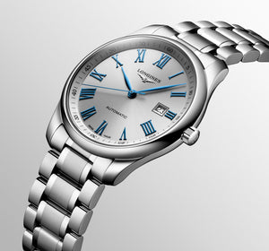 LONGINES 浪琴 MASTER 巨擘系列藍色羅馬字機械腕錶 42mm L28934796 - 新萬國鐘錶