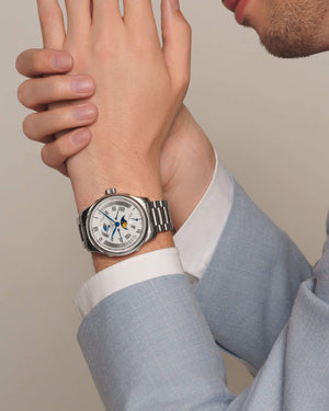 LONGINES 浪琴 Master 巨擘系列四逆跳月相複雜功能機械錶 44mm L27394716