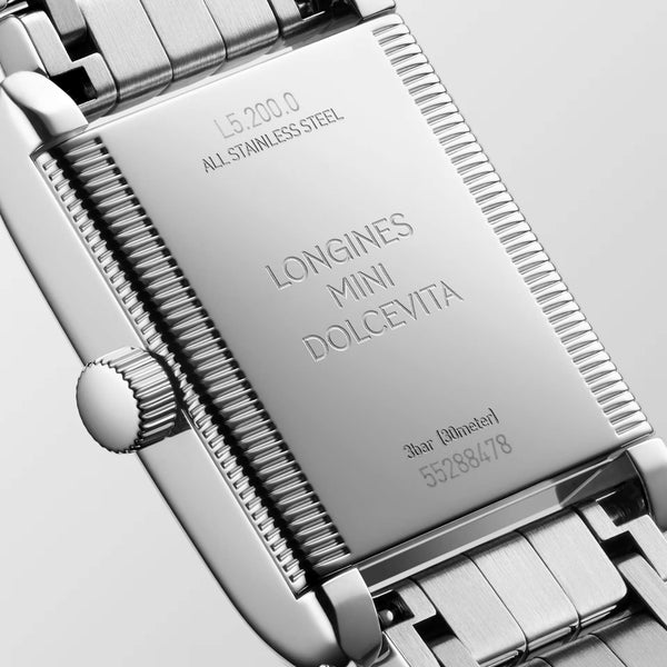LONGINES 浪琴 Mini DolceVita 迷你多情系列優雅鑽圈石英腕錶 21.50x29.00mm L52000716