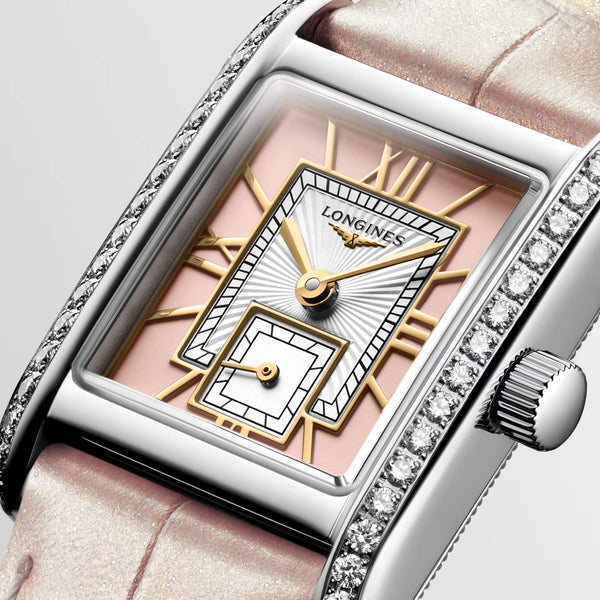 LONGINES 浪琴 Mini DolceVita 迷你多情系列優雅鑽圈石英腕錶 21.50x29.00mm L52000992