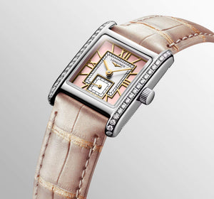LONGINES 浪琴 Mini DolceVita 迷你多情系列優雅鑽圈石英腕錶 21.50x29.00mm L52000992