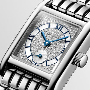 LONGINES 浪琴 Mini DolceVita 迷你多情系列優雅鑲鑽石英腕錶 21.50x29.00mm L52004876 - 新萬國鐘錶