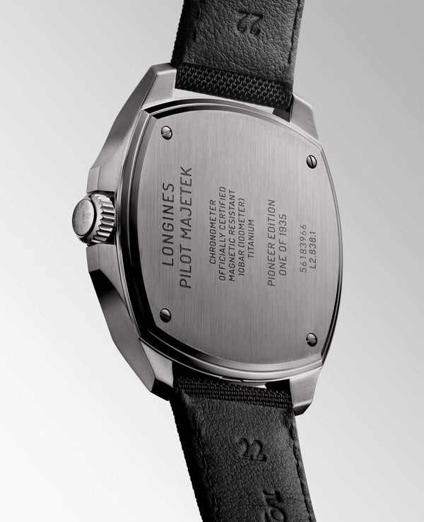 LONGINES 浪琴錶 PILOT MAJETEK 經典復刻飛行鈦金屬腕錶特別版 43mm L28381532