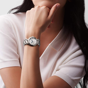 LONGINES 浪琴 PrimaLuna 新月系列珍珠母貝真鑽自動上鏈機械腕錶 30mm L81134876 - 新萬國鐘錶