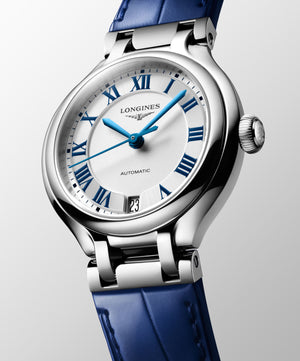 LONGINES 浪琴 PrimaLuna  新月系列羅馬時標優雅機械女錶 34mm L81244712