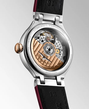 LONGINES 浪琴 PrimaLuna  新月系列不鏽鋼及18k玫瑰金優雅機械女錶 34mm L81245712