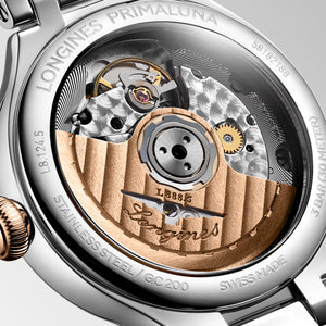 LONGINES 浪琴 PrimaLuna  新月系列不鏽鋼及18k玫瑰金優雅機械女錶 34mm L81245712