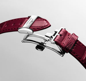 LONGINES 浪琴 PrimaLuna  新月系列不鏽鋼及18k玫瑰金優雅機械女錶 34mm L81245712