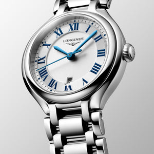 LONGINES 浪琴 PrimaLuna 新月系列優雅羅馬石英女錶 30mm L81424716 - 新萬國鐘錶