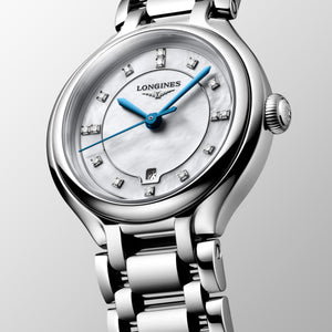 LONGINES 浪琴 PrimaLuna 新月系列真鑽珍珠母貝石英女錶 30mm L81424876 - 新萬國鐘錶