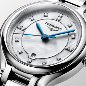 LONGINES 浪琴 PrimaLuna 新月系列真鑽珍珠母貝石英女錶 30mm L81424876