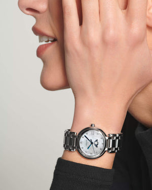 LONGINES 浪琴 PrimaLuna 新月系列真鑽月相石英女錶 30mm L81154876