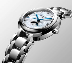 LONGINES 浪琴 PrimaLuna 新月系列真鑽月相石英女錶 30mm L81154876