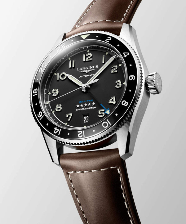 LONGINES 浪琴 Spirit Zulu Time 先行者系列世界時區腕錶 39mm L38024532