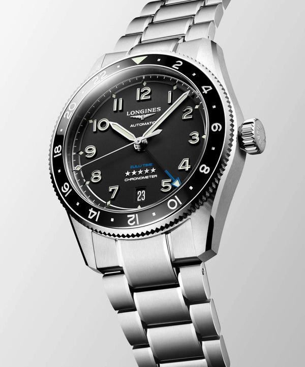 LONGINES 浪琴 Spirit Zulu Time 先行者系列世界時區腕錶 39mm L38024536