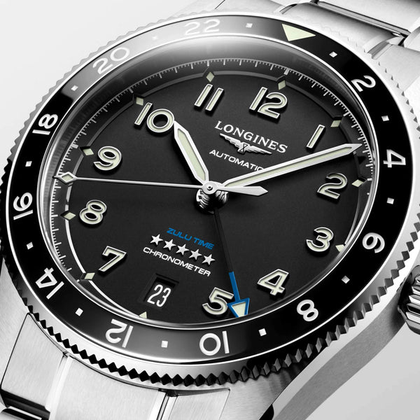 LONGINES 浪琴 Spirit Zulu Time 先行者系列世界時區腕錶 39mm L38024536