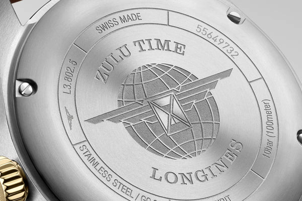 LONGINES 浪琴 Spirit Zulu Time 先行者系列世界時區18k半金腕錶 39mm L38025532