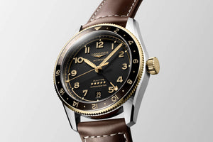 LONGINES 浪琴 Spirit Zulu Time 先行者系列世界時區18k半金腕錶 39mm L38025532