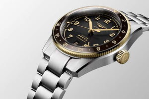 LONGINES 浪琴 Spirit Zulu Time 先行者系列世界時區18k半金腕錶 39mm L38025536