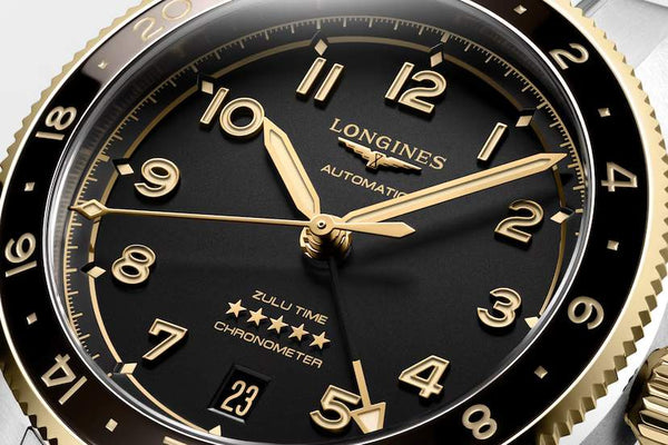 LONGINES 浪琴 Spirit Zulu Time 先行者系列世界時區18k半金腕錶 39mm L38025536