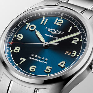 LONGINES 浪琴 Spirit 先行者系列天文台認證矽游絲機械錶 42mm L38114936 - 新萬國鐘錶
