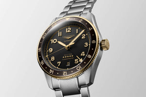 LONGINES 浪琴 Spirit Zulu Time 先行者系列世界時區18k半金腕錶 42mm L38125536